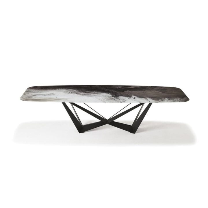 Skorpio Crystalart - rectangular ceramic table | Cattelan Italia