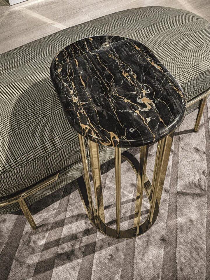 Balmain - oval stone coffee table | Longhi