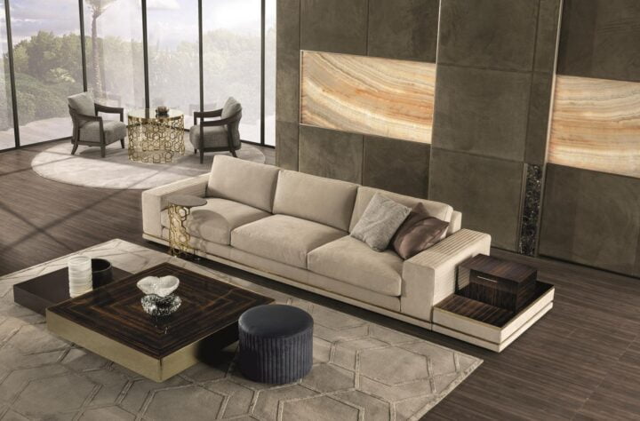 Cohen - modular velvet sofa | Longhi