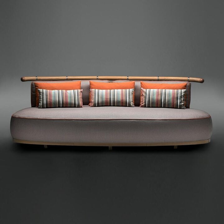 Coriandolo - curved fabric sofa | Annibale Colombo