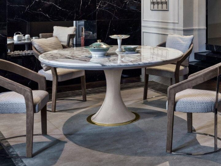 David - round metal table | Longhi
