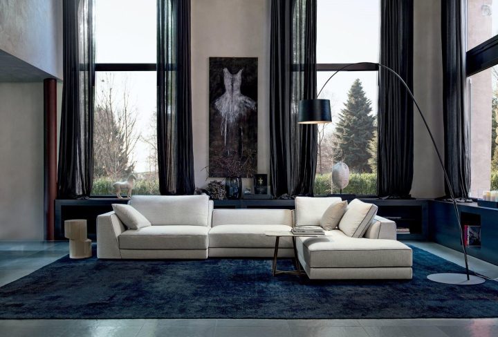 Dion - corner nabuk sofa | Alberta Salotti