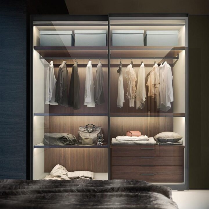 Display - modular lacquered wardrobe with doors | ALF Dafre