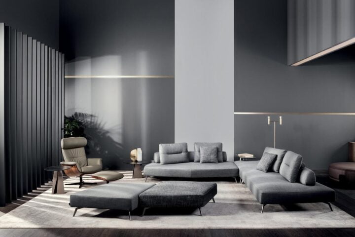 Freedom - sectional fabric sofa | Alberta Salotti