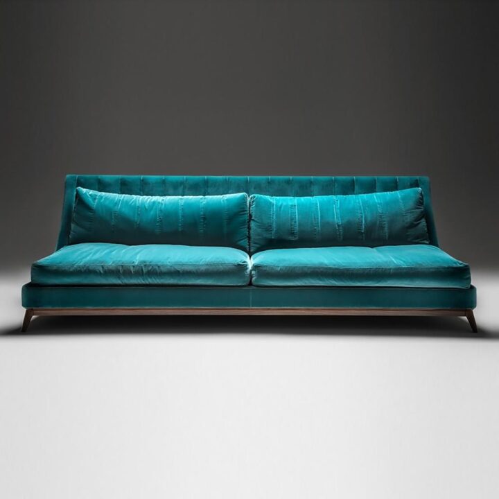 Galatea - curved velvet sofa | Annibale Colombo