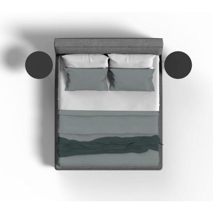 Gibson - velvet bed with upholstered headboard | Alberta Salotti