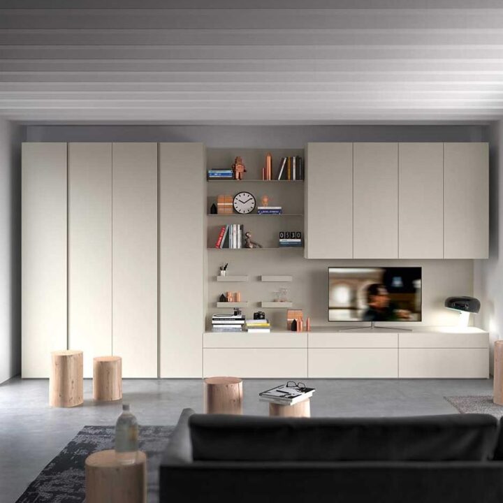 Go Up - modular lacquered wardrobe with coplanar doors | ALF Dafre