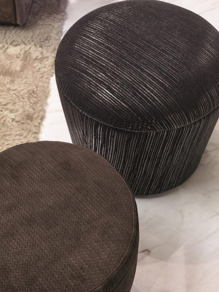 Godwin - round fabric pouf | Longhi