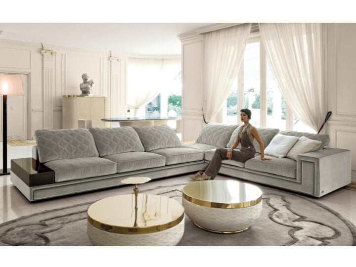 Helmut - corner nabuk sofa | Longhi