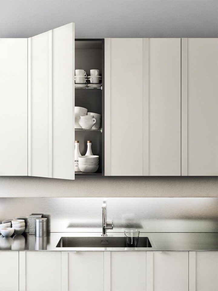 Maggiorana - lacquered kitchen with handles | ALF Valdesign