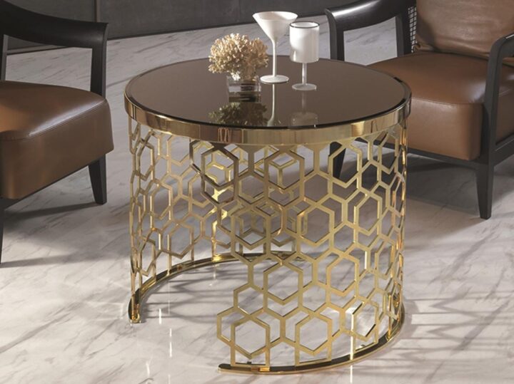 Manfred - round glass coffee table | Longhi