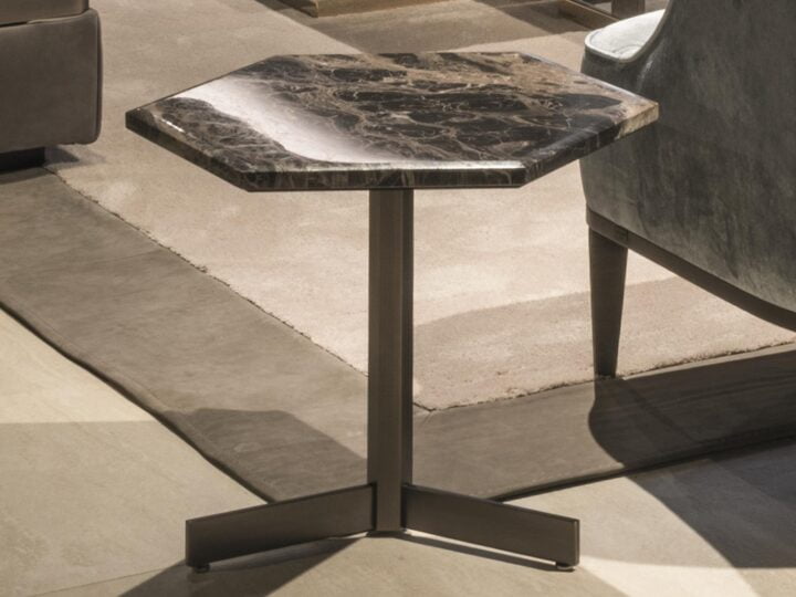 Math - hexagonal stone coffee table | Longhi