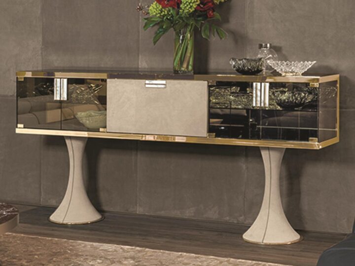 Oscar - modular veneer sideboard with drawers | Longhi