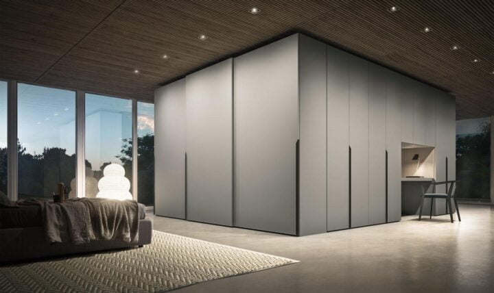 Simple - modular veneer wardrobe with coplanar doors | ALF Dafre