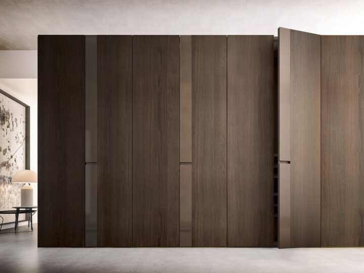 Strip - modular veneer wardrobe with coplanar doors | ALF Dafre