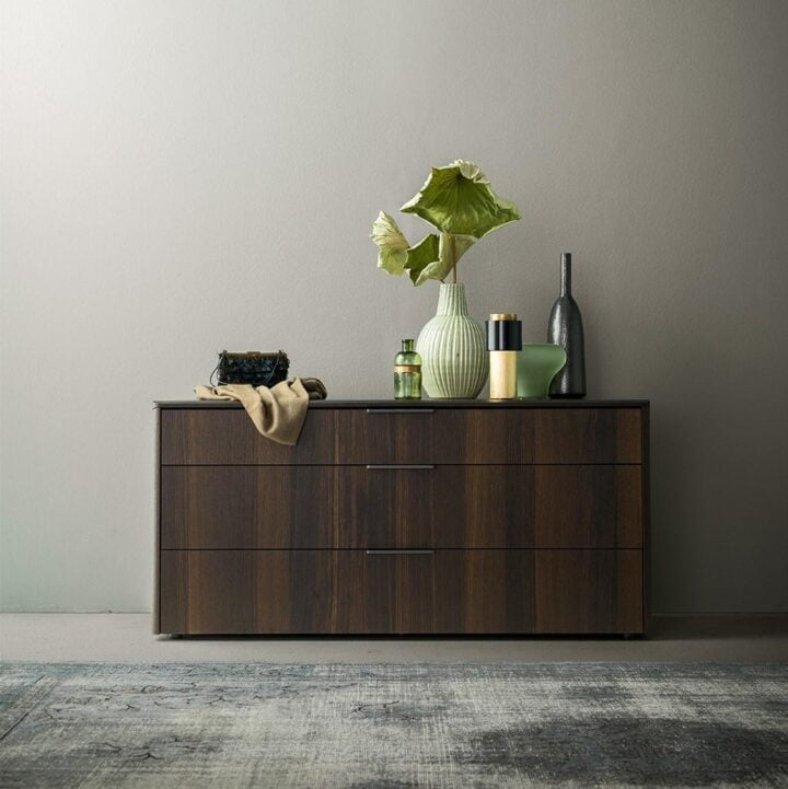 Timeless - rectangular melamine chest of drawers with integrated handles | ALF Dafre