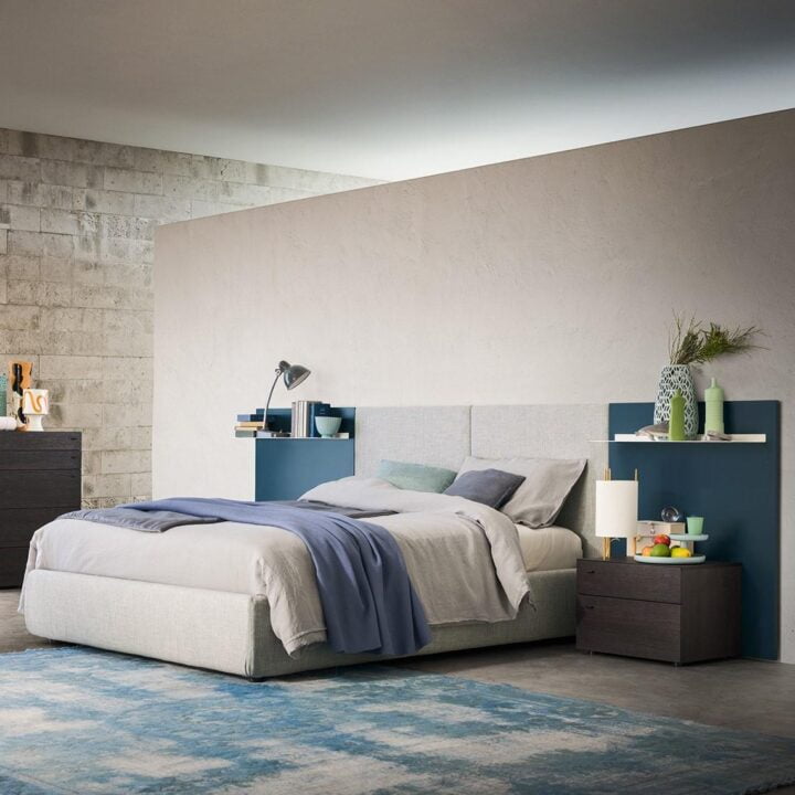 Suite system - velvet bed with upholstered headboard | ALF Dafre