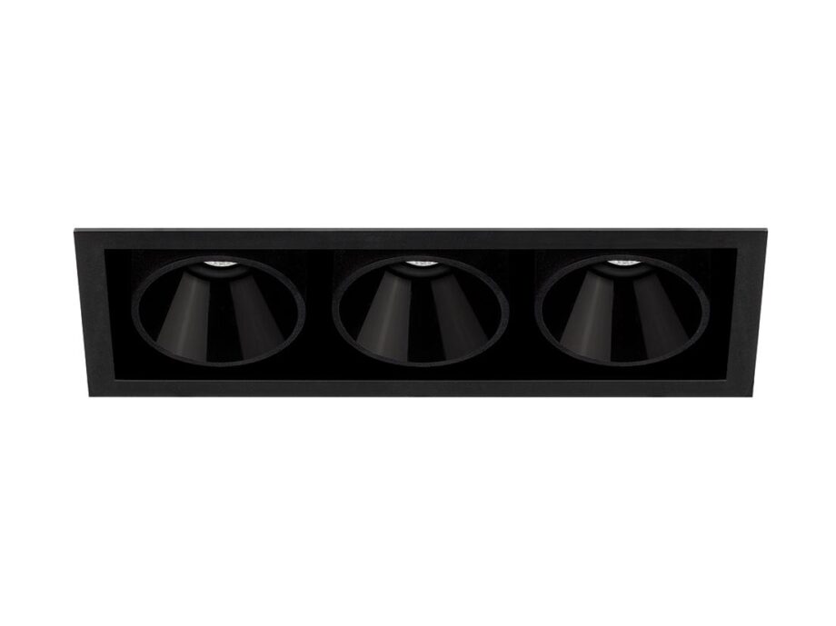 Black Foster Recessed 3 Spotlight Arkoslight