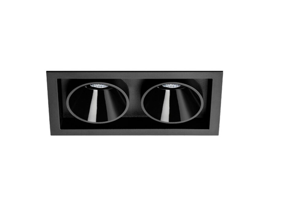 Black Foster Recessed 2 Spotlight Arkoslight