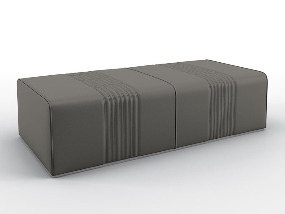 Grey Pouf Bruno Zampa