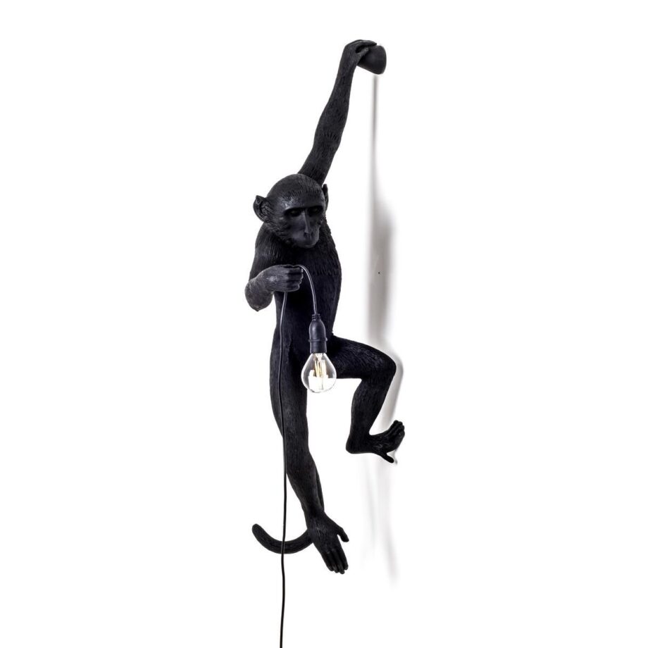 The Monkey Lamp Black Hanging Outdoor Wall Lamp Seletti