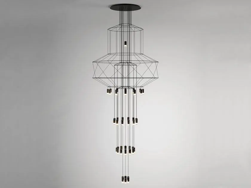 Wireflow Chandelier 0375 Pendant Lamp Vibia