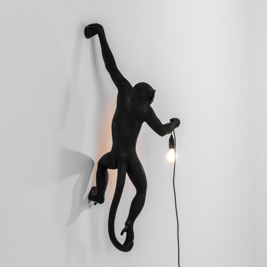 The Monkey Lamp Black Hanging Outdoor Wall Lamp Seletti