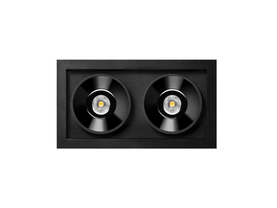 Black Foster Recessed 2 Spotlight Arkoslight
