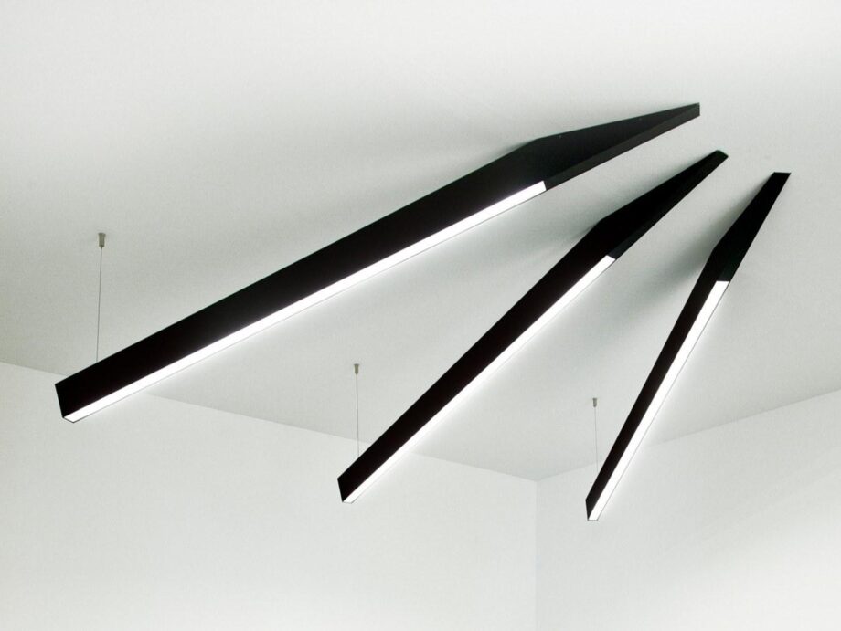 Angle Beam Ceiling Lamp Dark
