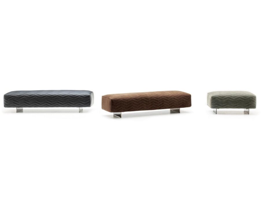 Quincy Chevron Pouf Minotti