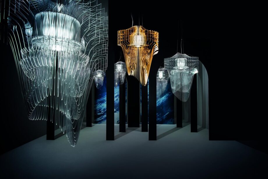 Aria Gold Pendant Lamp Slamp