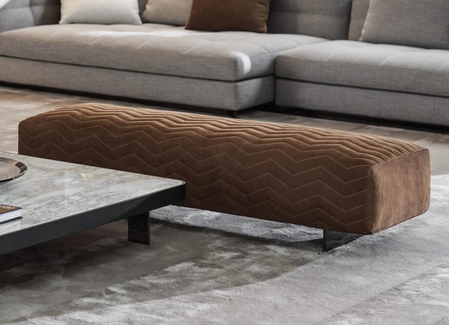 Quincy Chevron Pouf Minotti