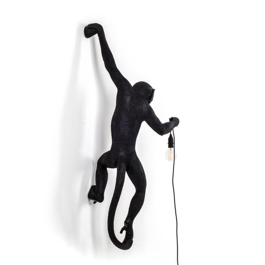The Monkey Lamp Black Hanging Outdoor Wall Lamp Seletti