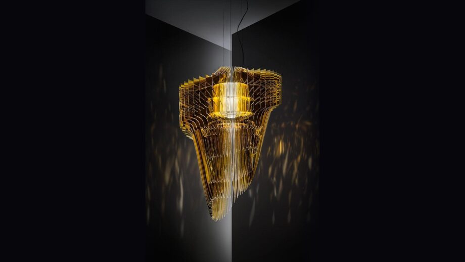 Aria Gold Pendant Lamp Slamp