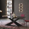 Living Graphite & Smoked Crystal Table Riflessi