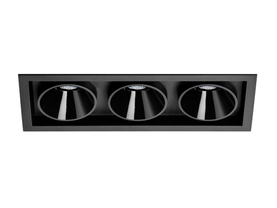 Black Foster Recessed 3 Spotlight Arkoslight