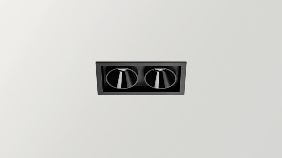 Black Foster Asymmetric Recessed 2 Spotlight Arkoslight