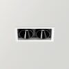 Black Foster Asymmetric Recessed 2 Spotlight Arkoslight