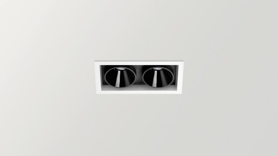 Black Foster Asymmetric Recessed 2 Spotlight Arkoslight
