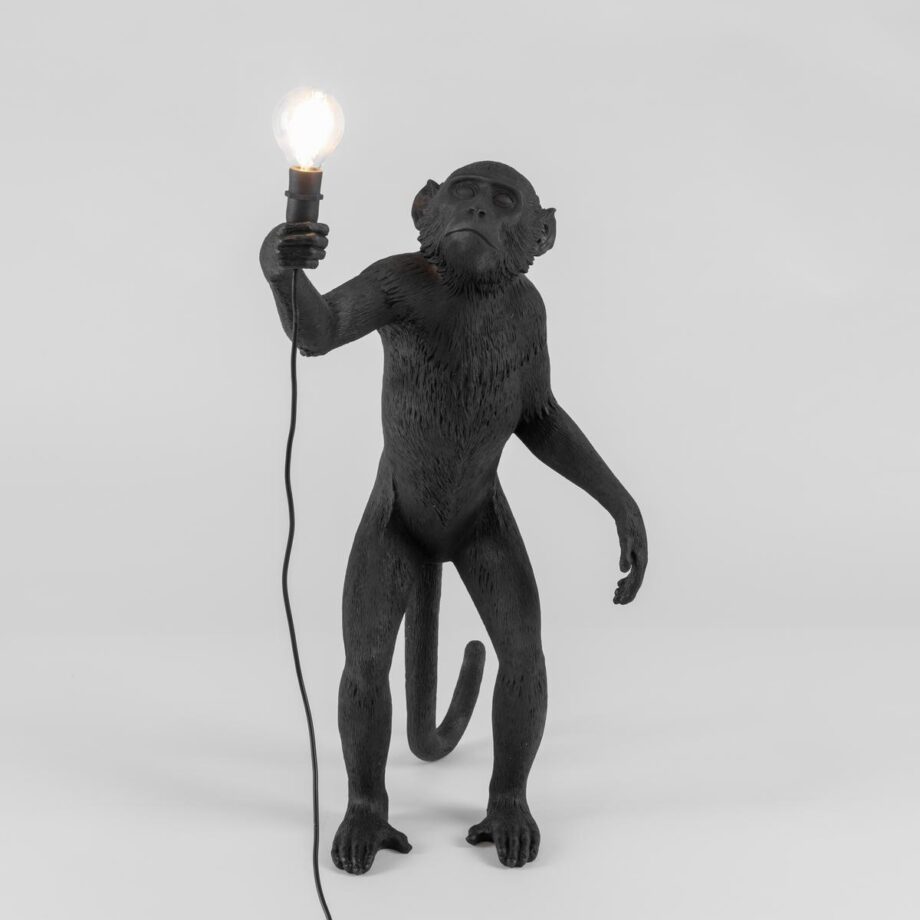 The Monkey Lamp Black Standing Outdoor Floor Lamp Seletti