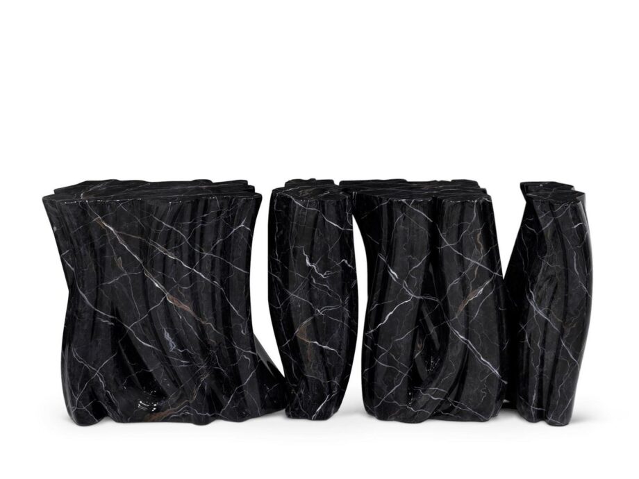 Monochrome Faux Marble Console Boca Do Lobo