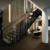 Angle Beam Ceiling Lamp Dark