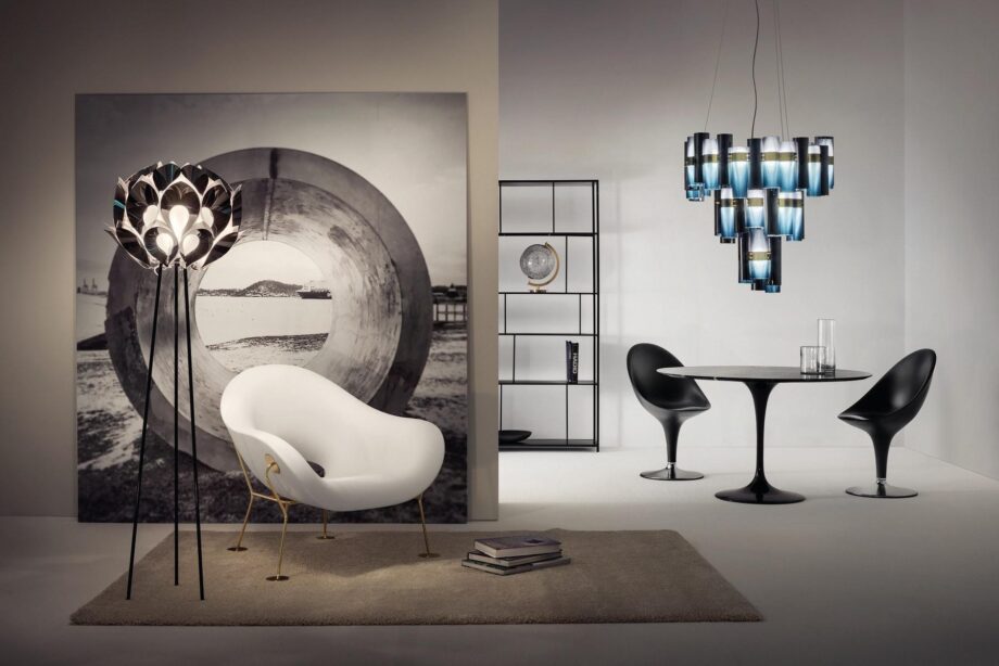 Flora Pewter Floor Lamp Slamp