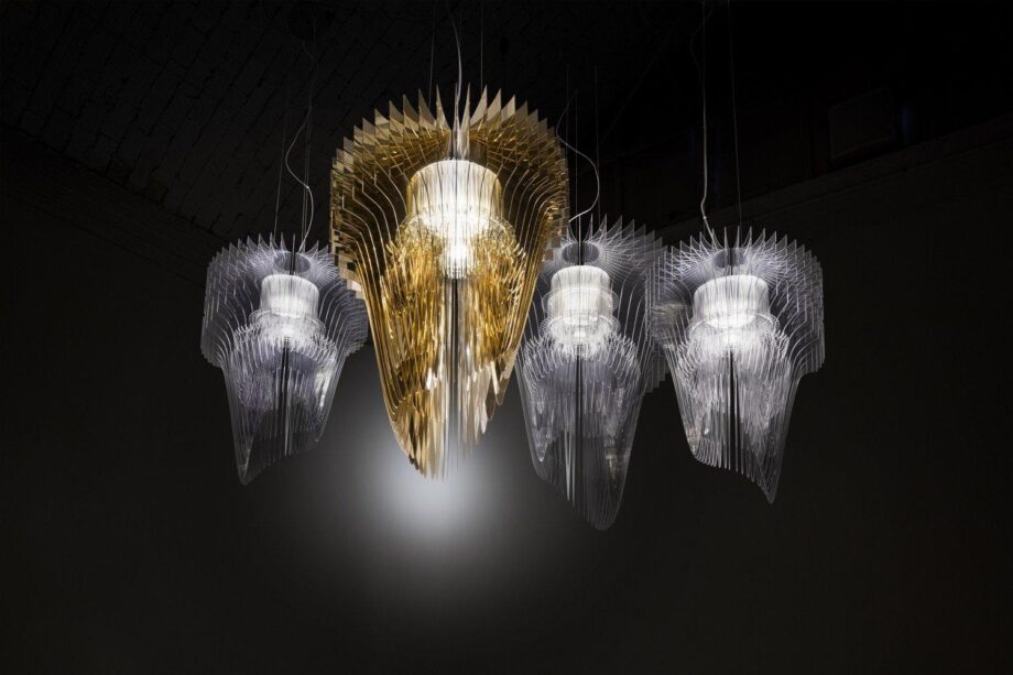 Aria Gold Pendant Lamp Slamp