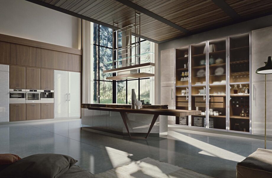 Essenza Supernatural Pearl And Walnut Kitchen Martini Interiors