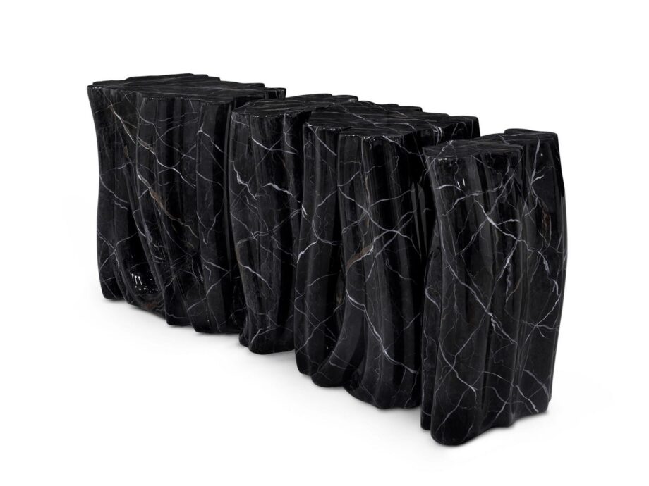 Monochrome Faux Marble Console Boca Do Lobo