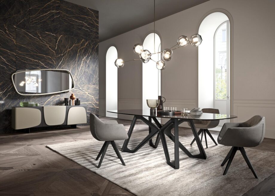 Golden Wood Mirror Ozzio Italia