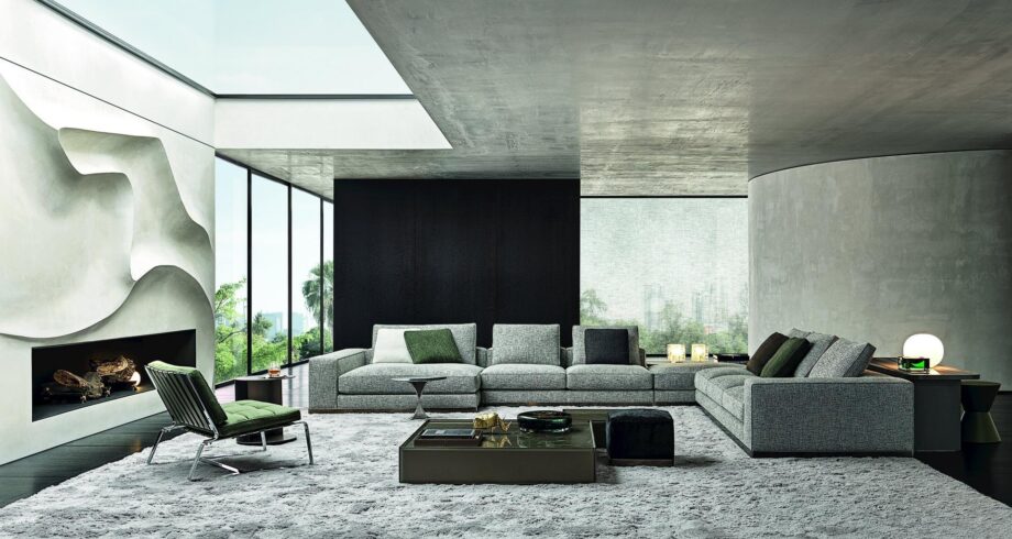 West Saddle Hide Sofa Minotti