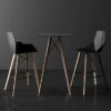 Faz Wood Outdoor Bar Chairs Vondom