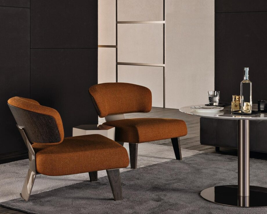 Reeves Wood Easy Chair Minotti